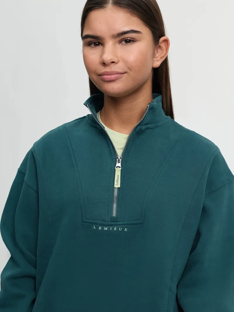 LeMieux Young Rider Vianne Quarter Zip Jungle-3