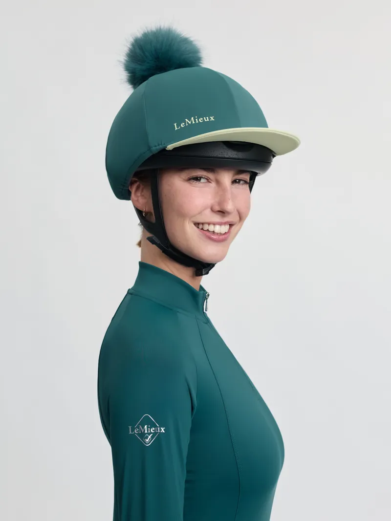 LeMieux Classique Pom Hat Silk Jungle-1