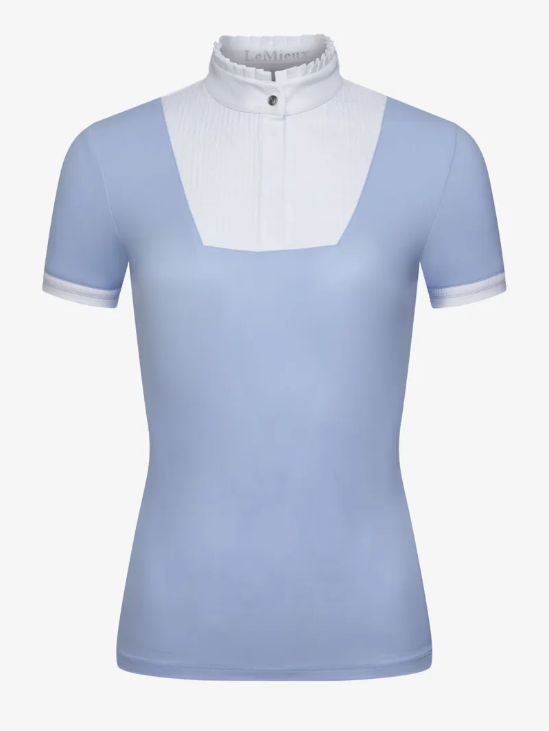 LeMieux Sophia Short Sleeve Pleated Show Shirt Mist