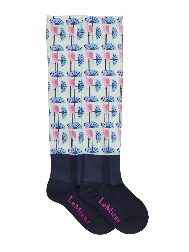 LeMieux Footsie Socks Flamingo