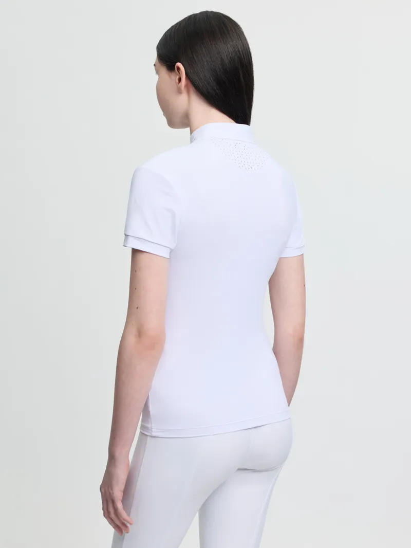 LeMieux Young Rider Brilliance Livvy Short Sleeve Show Shirt White-1