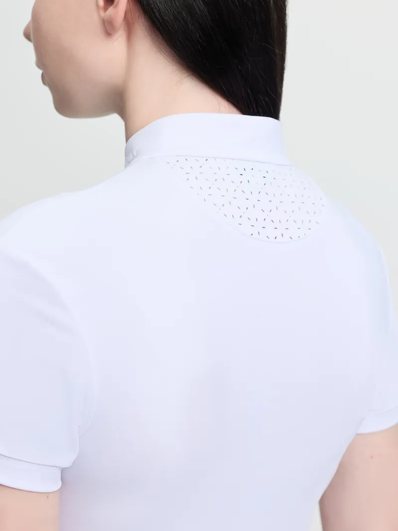 LeMieux Young Rider Brilliance Livvy Short Sleeve Show Shirt White-5