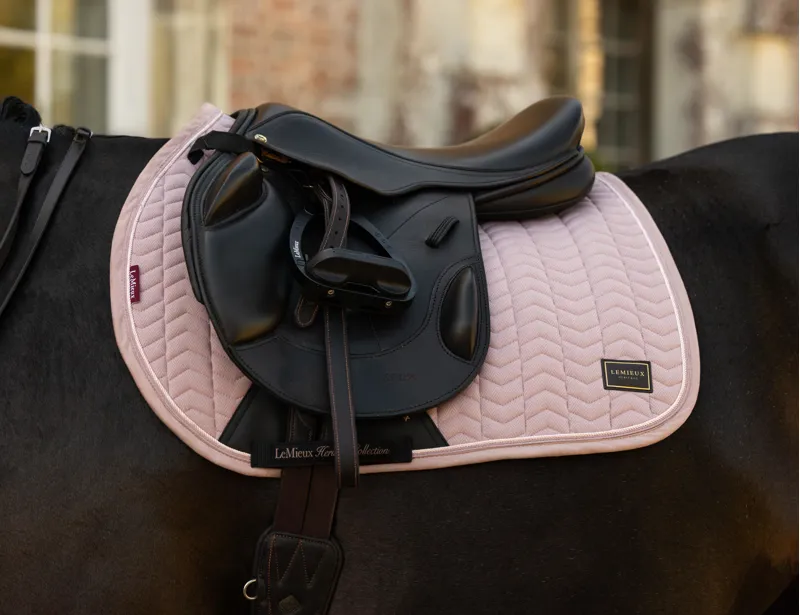 LeMieux Heritage Herringbone Jump Square Wild Rose-1