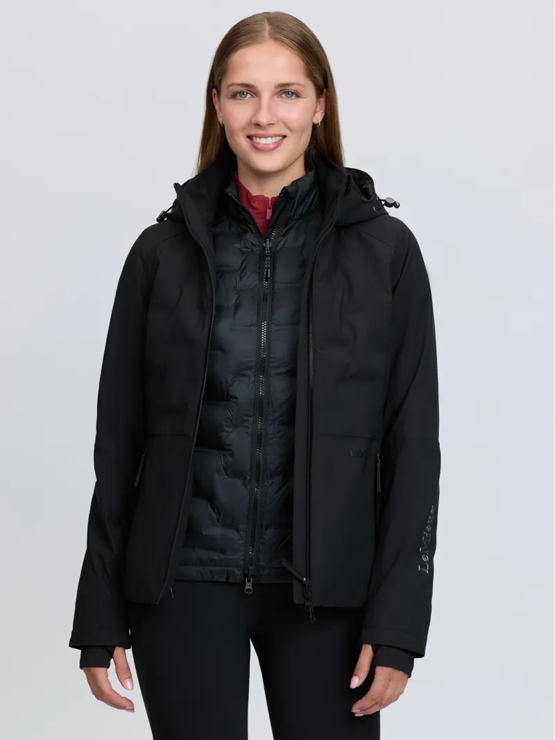 LeMieux Brooke 3 in 1 Waterproof Hybrid Jacket Black-3