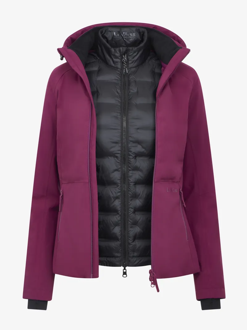 LeMieux Brooke 3 in 1 Waterproof Hybrid Jacket Blackberry