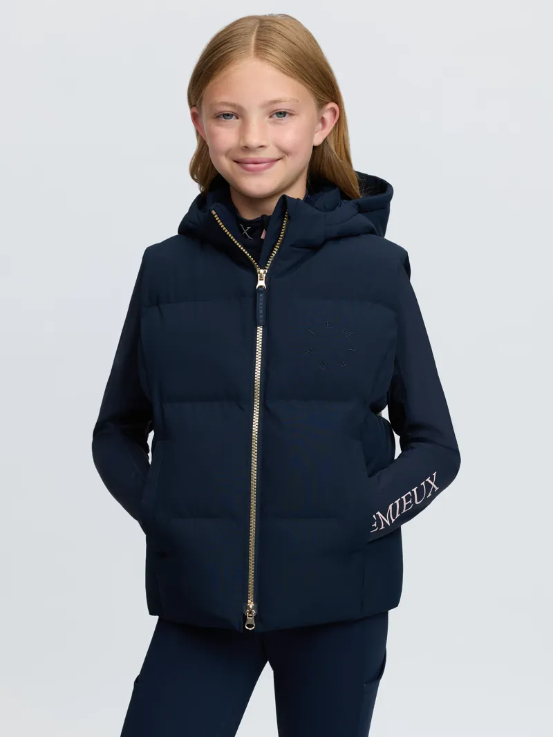 LeMieux Young Rider Joey Hooded Gilet Navy-1