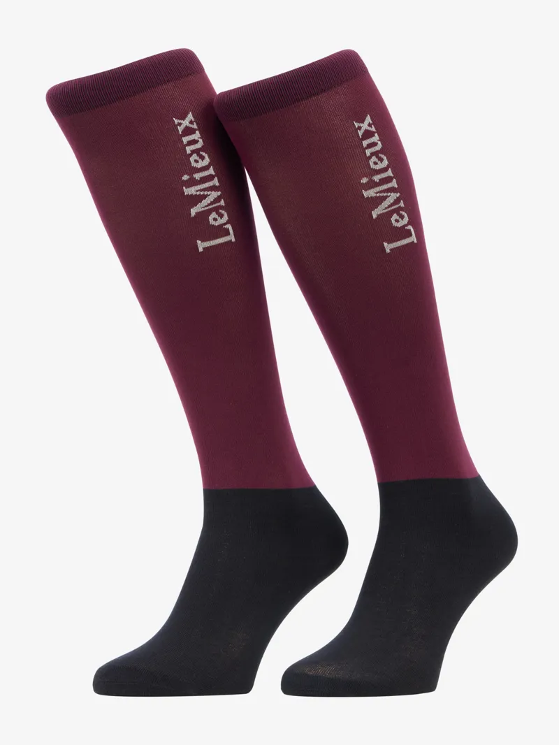 LeMieux Competition Socks 2 pack Blackberry