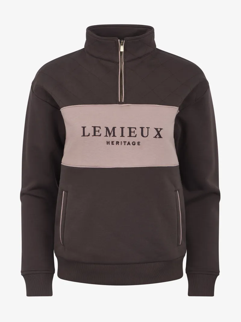 LeMieux Heritage Quarter Zip Sweat Cocoa