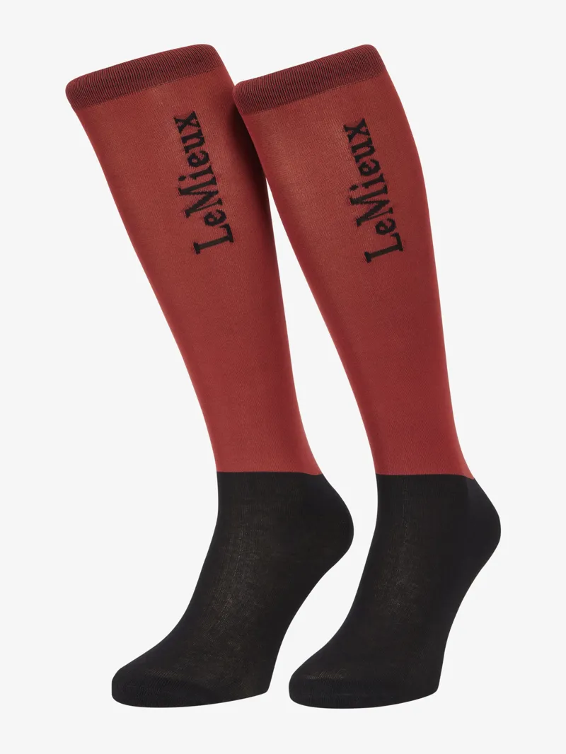 LeMieux Competition Socks 2 Pack Russet