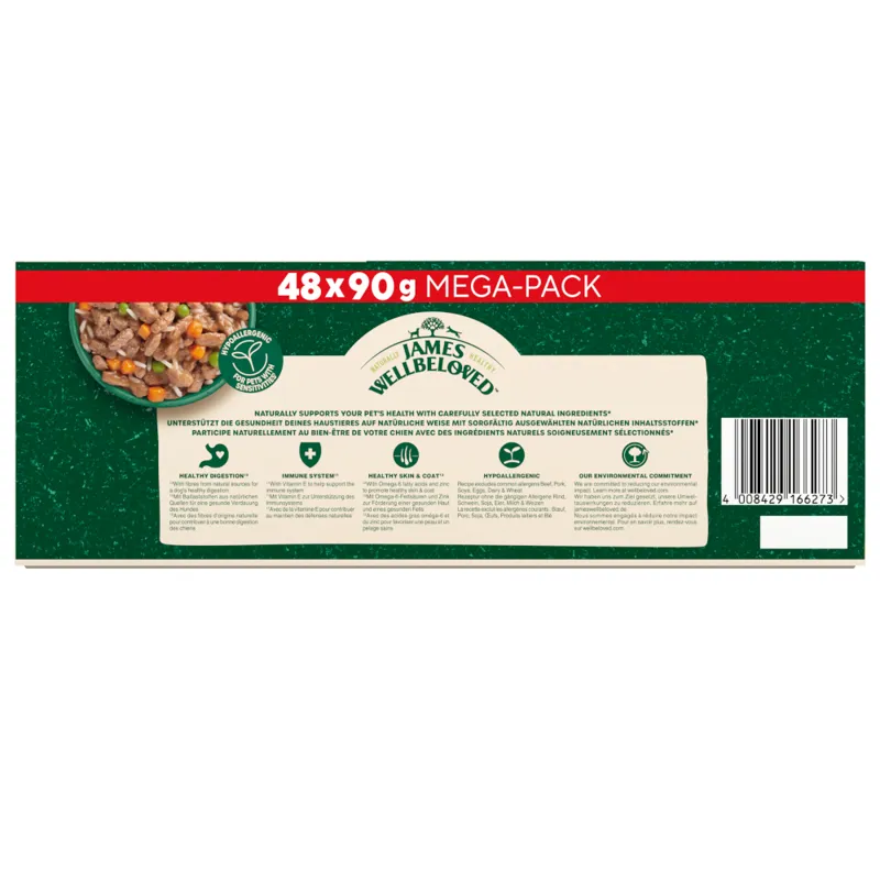 James Wellbeloved Adult Turkey in Gravy Pouch 48 x 90g-1
