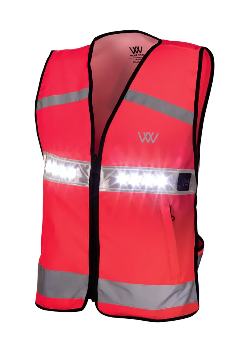 Woof Wear LED Hi Vis Riding Vest Pink