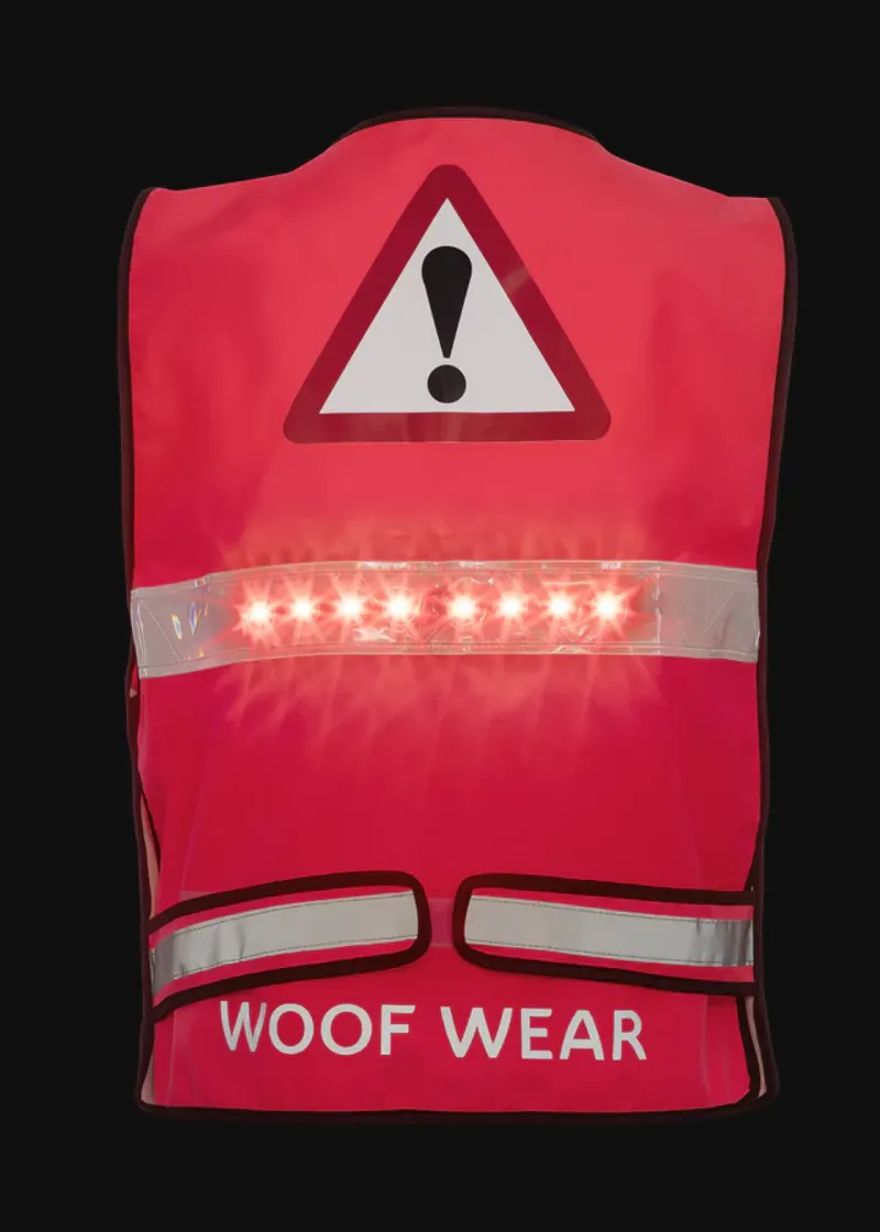 Woof Wear LED Hi Vis Riding Vest Pink-1