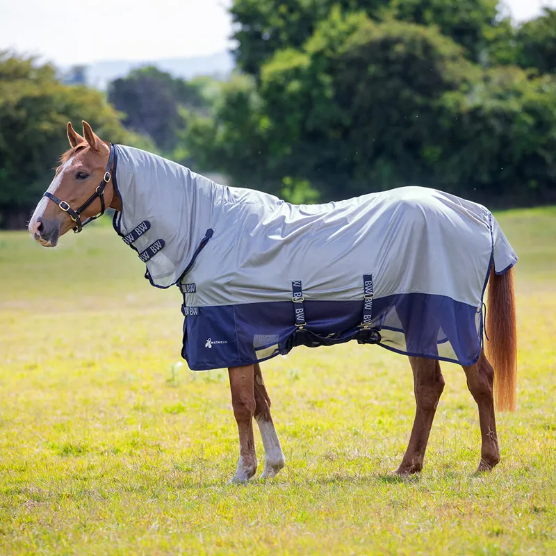 Bridleway Metabug Fly Sheet White/Grey