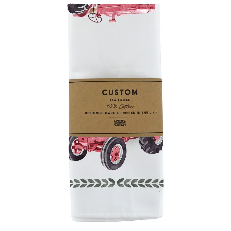 Cotton Tea Towel - Tractor