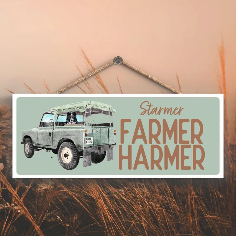 Large Rectangle Plaque - Farmer Harmer