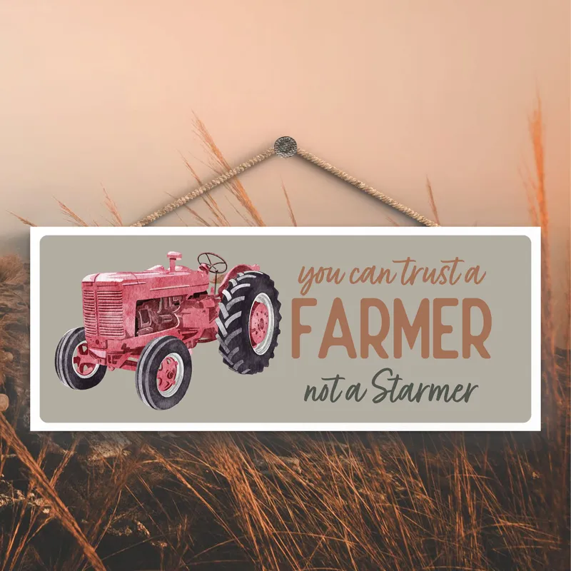 Large Rectangle Plaque - Trust A Farmer