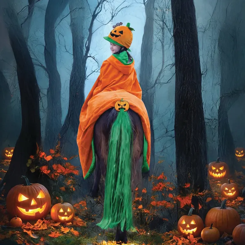 Equetech Halloween Pumpkin Tail Tassel-1