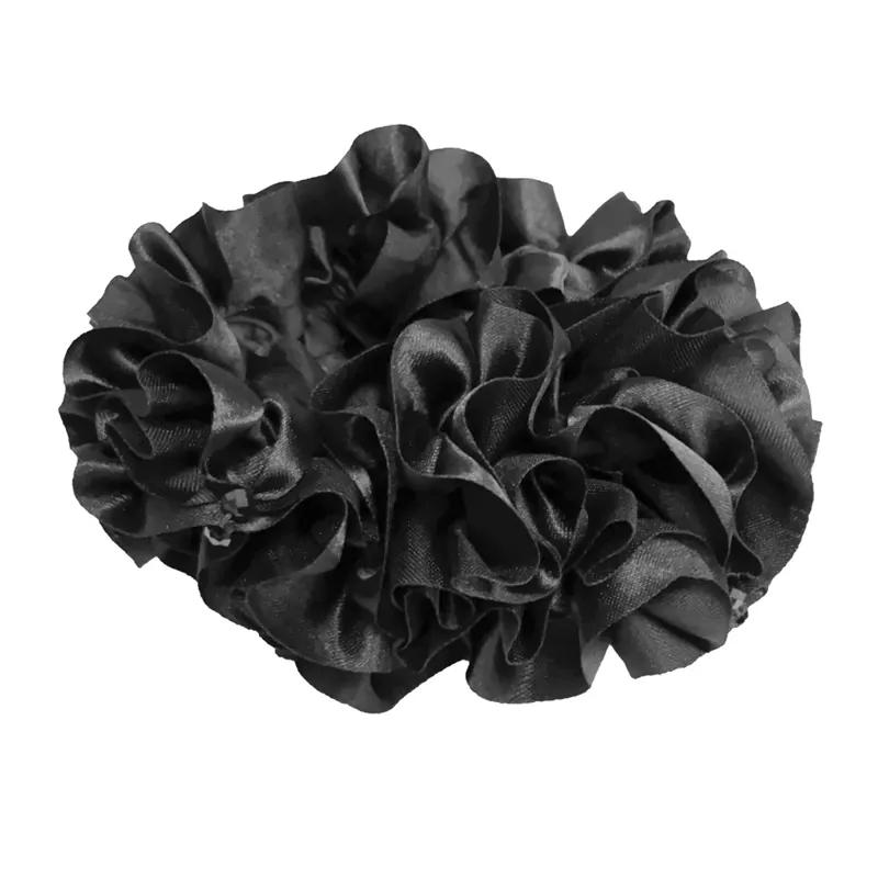 Equetech Rosette Crystal Hair Scrunchie Black
