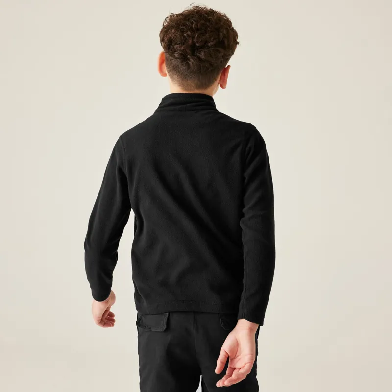 Regatta Kids Hot Shot II Half Zip Fleece Black-3