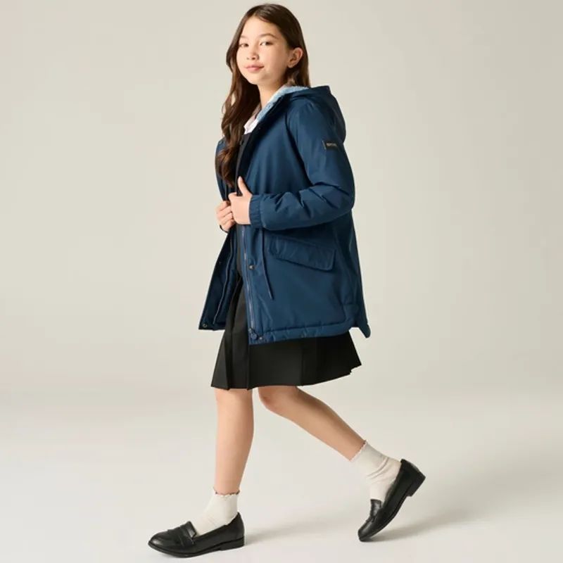 Regatta Kids Vallina Waterproof Insulated Jacket Navy/Dusky Blue-5