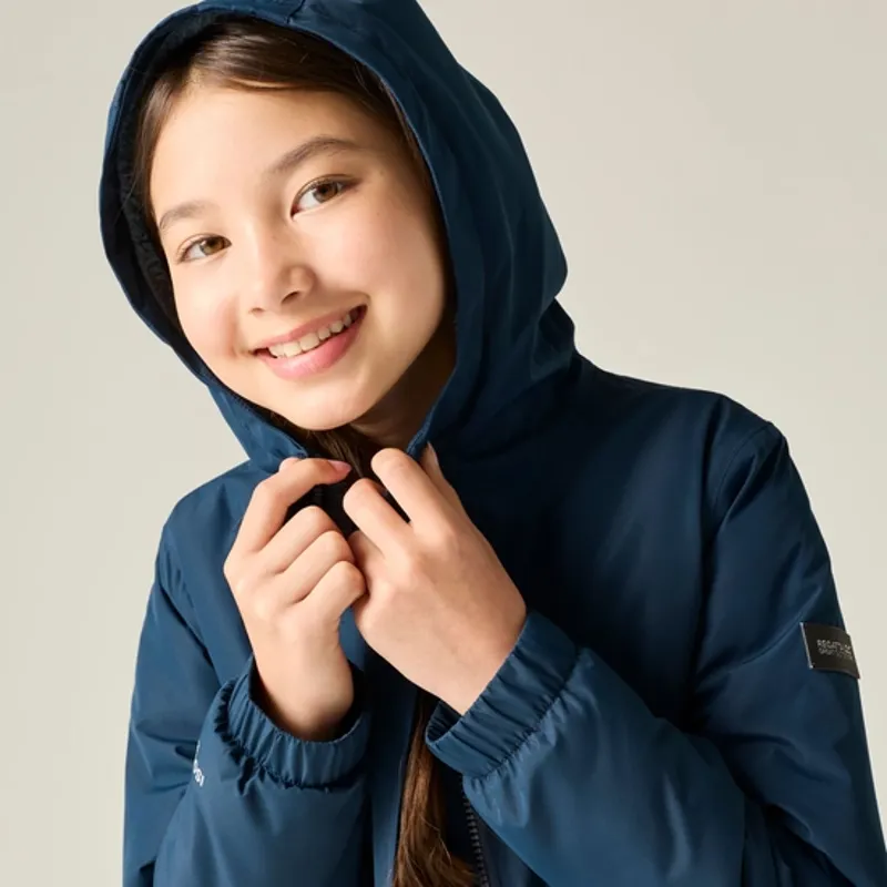 Regatta Kids Vallina Waterproof Insulated Jacket Navy/Dusky Blue-4