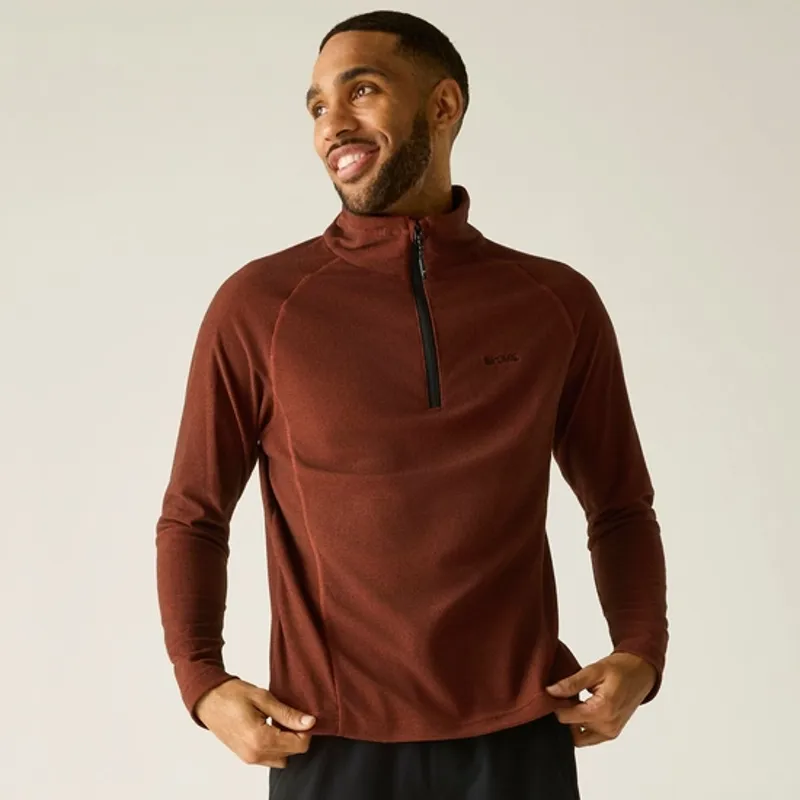 Regatta Mens Montes Fleece Burnt Henna-1