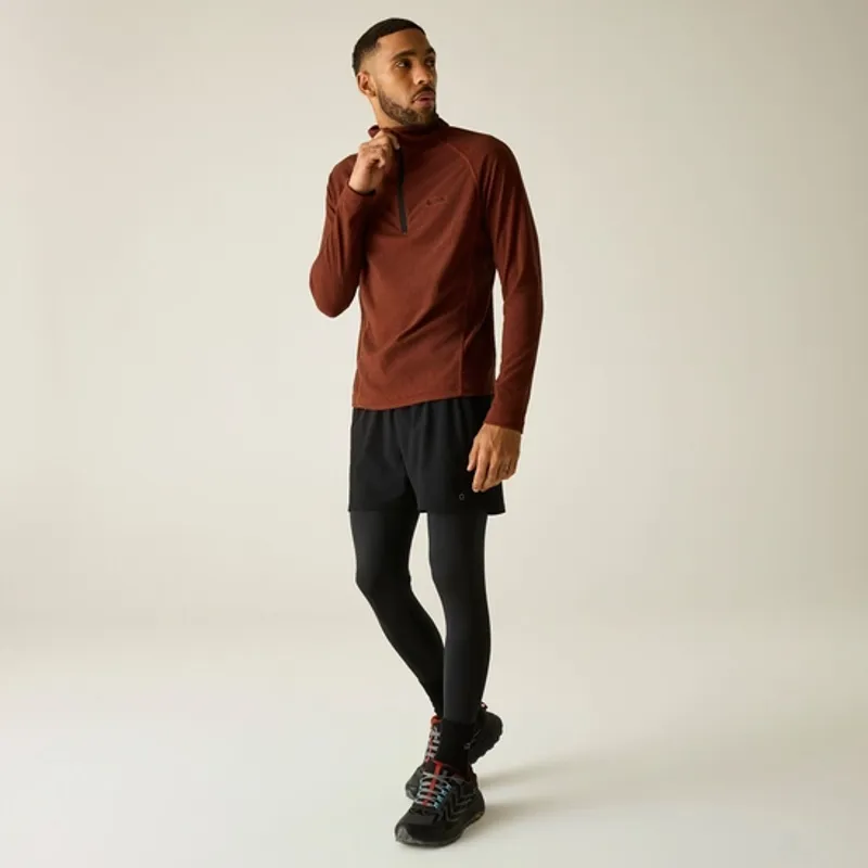 Regatta Mens Montes Fleece Burnt Henna-3