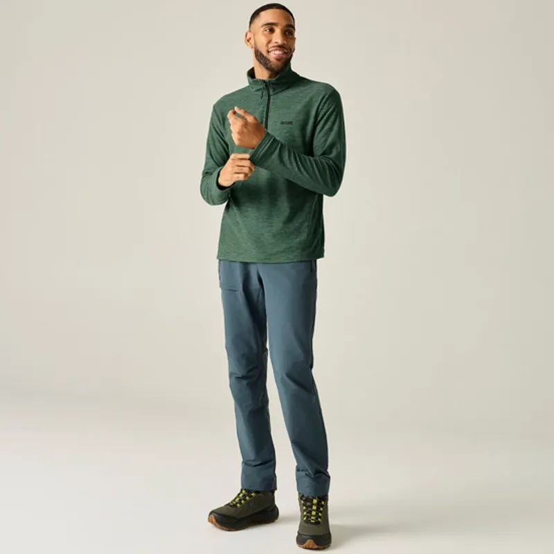 Regatta Mens Thompson Fleece Marl Dark Forest Green-3