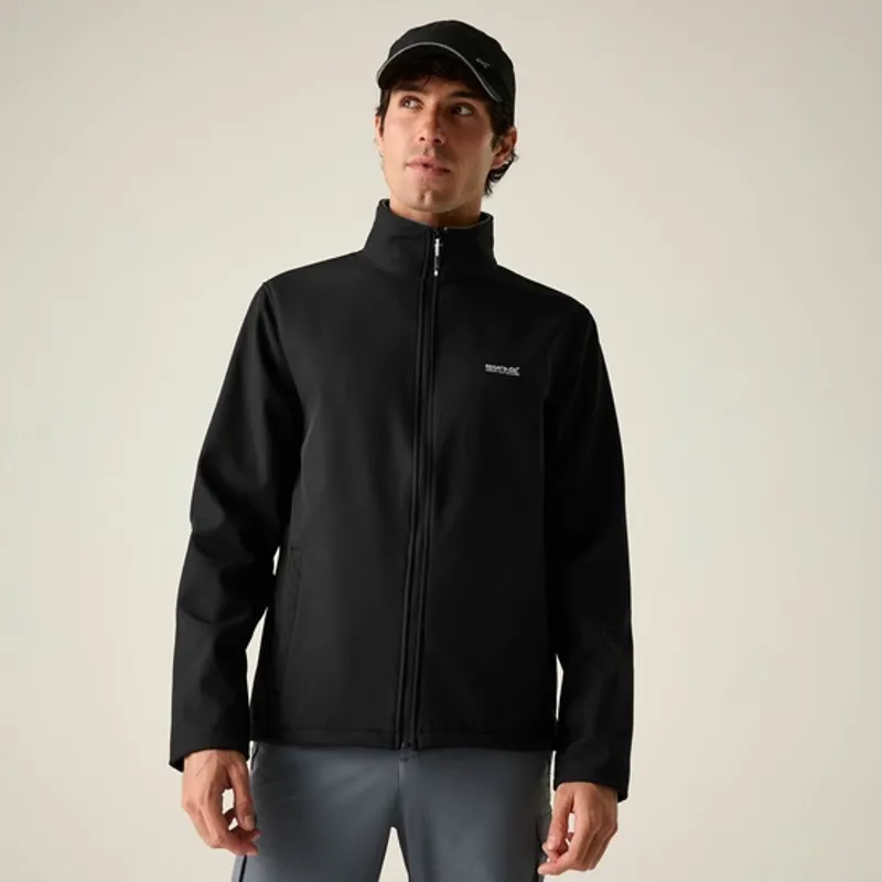 Regatta Mens Cera V Softshell Jacket Black-1