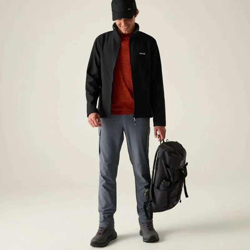 Regatta Mens Cera V Softshell Jacket Black-3