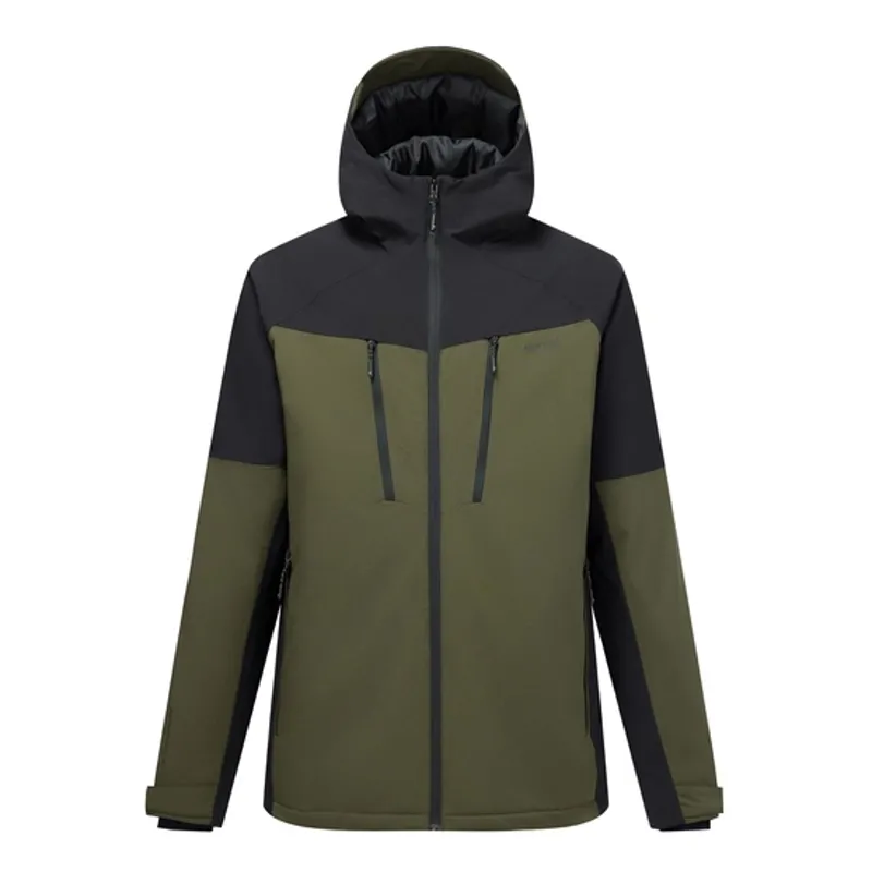 Regatta Mens Highton Stretch Waterproof Insulated Jacket Dark Khaki/Black