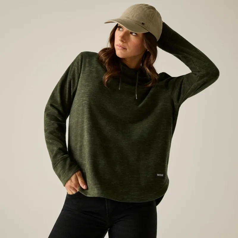 Regatta Ladies Mayse Hoody Fleece Dark Khaki-1