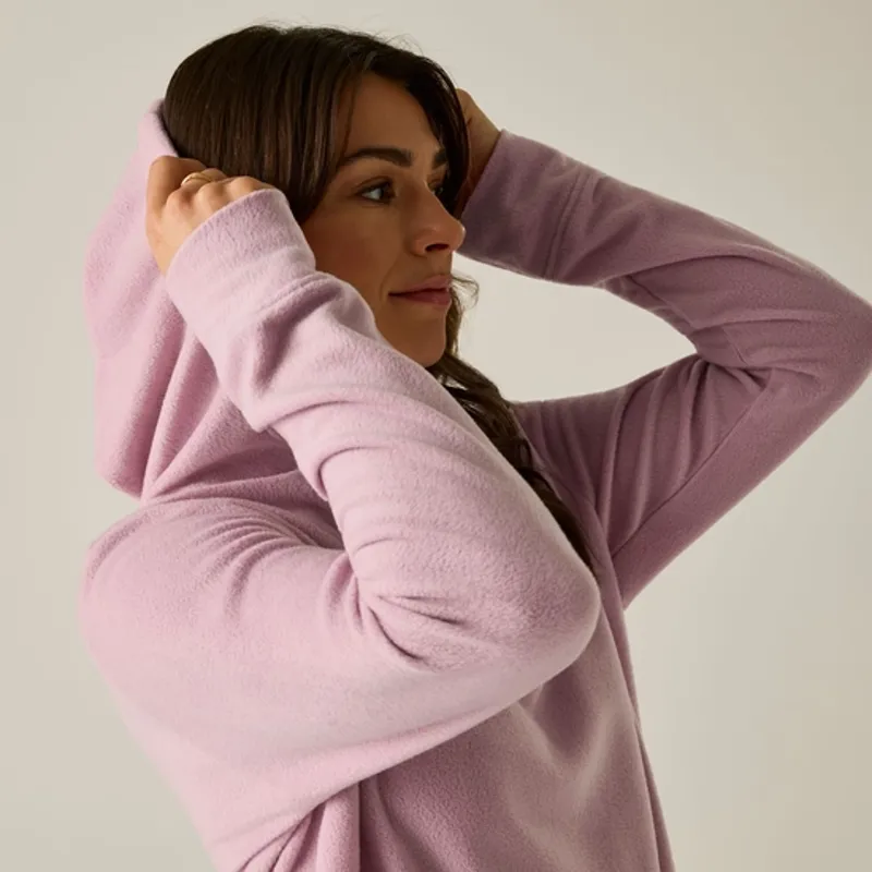 Regatta Ladies Mayse Hoody Fleece Powder Lilac Solid-3