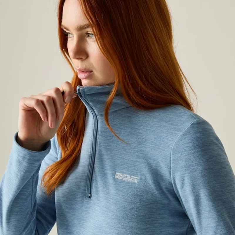 Regatta Ladies Sweethart Marl Half Zip Fleece Dusky Blue-3