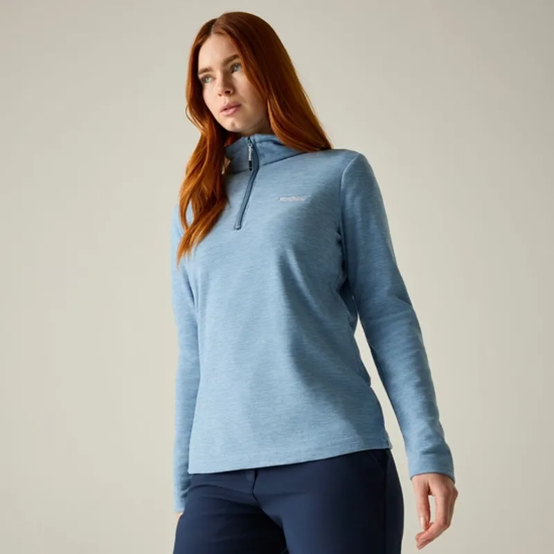 Regatta Ladies Sweethart Marl Half Zip Fleece Dusky Blue-1