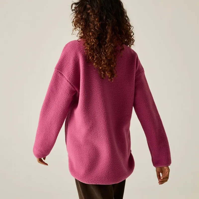 Regatta Ladies Frankie Borg Longline Half Zip Fleece Violet-2