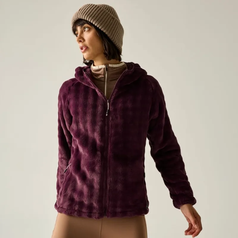Regatta Ladies Endra Hooded Full Zip Fleece Fig-1