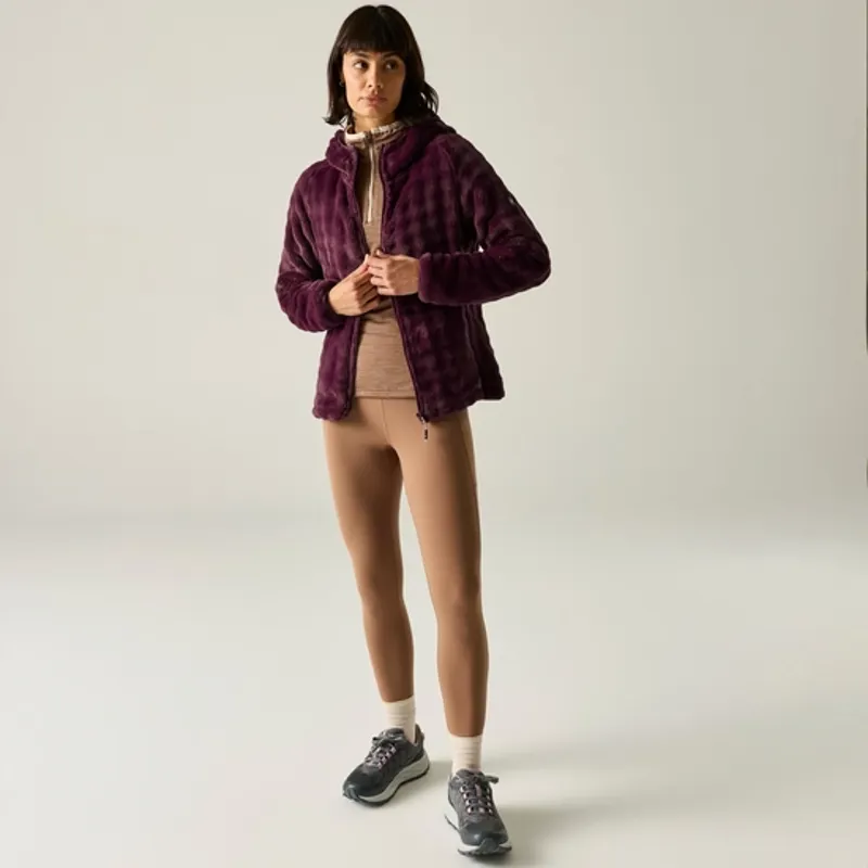 Regatta Ladies Endra Hooded Full Zip Fleece Fig-4