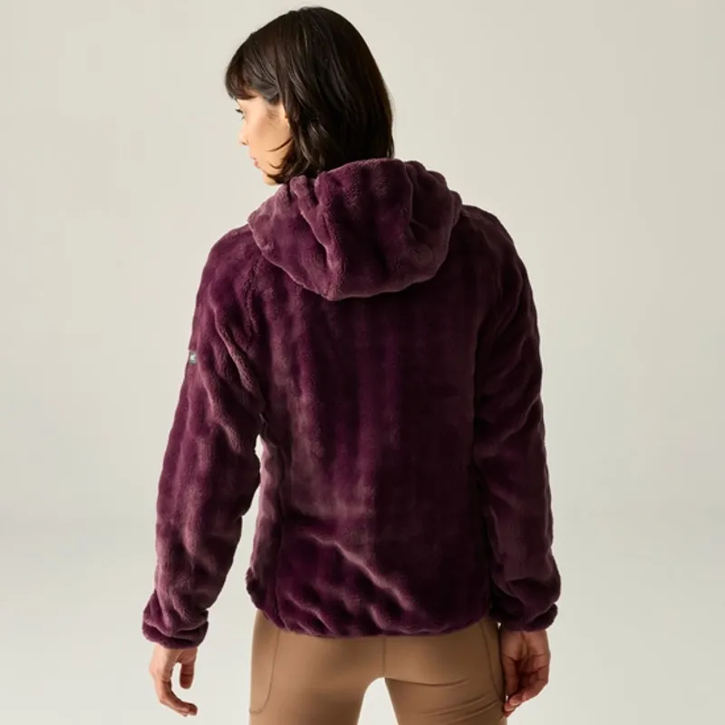 Regatta Ladies Endra Hooded Full Zip Fleece Fig-2