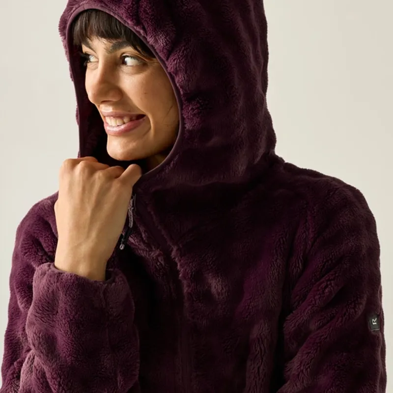 Regatta Ladies Endra Hooded Full Zip Fleece Fig-3
