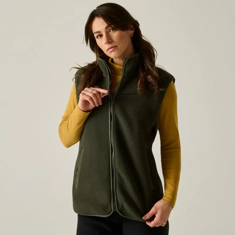 Regatta Ladies Frankie Borg Bodywarmer Dark Khaki-1
