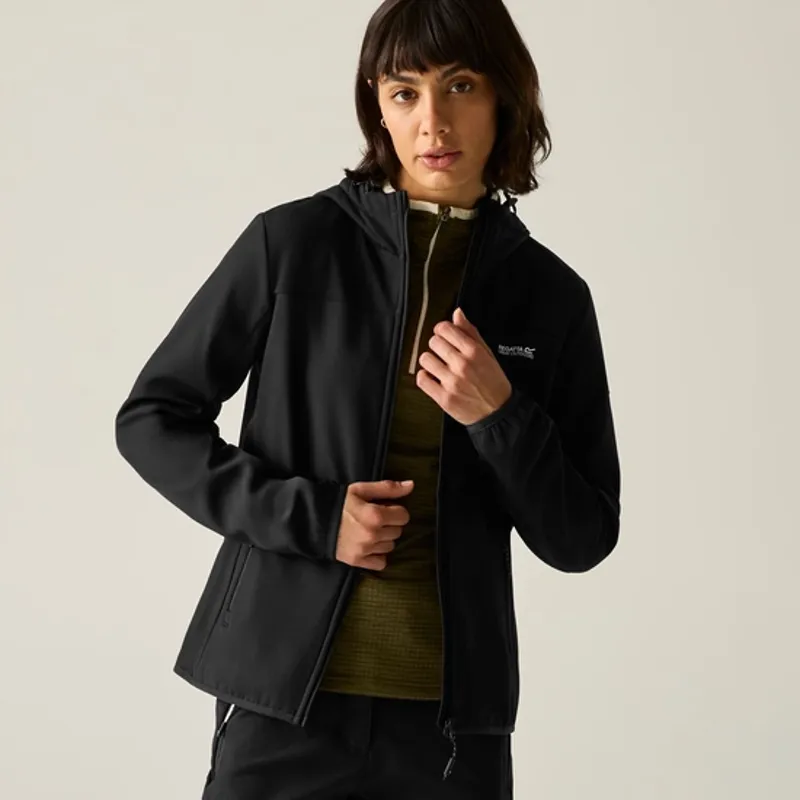 Regatta Ladies Ossek Softshell Jacket Black-4
