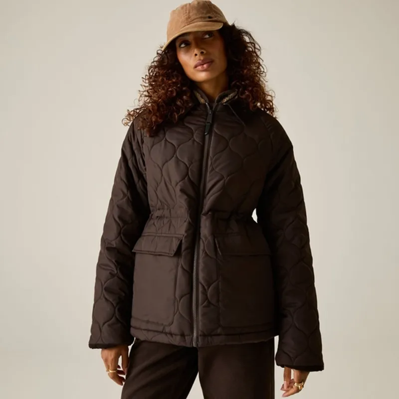 Regatta Ladies Amira Quilted Jacket Dark Chocolate-1