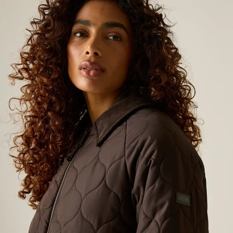 Regatta Ladies Amira Quilted Jacket Dark Chocolate-3