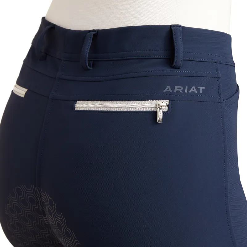 Ariat Ladies Tri Factor Pull On Full Seat Breeches Navy-2