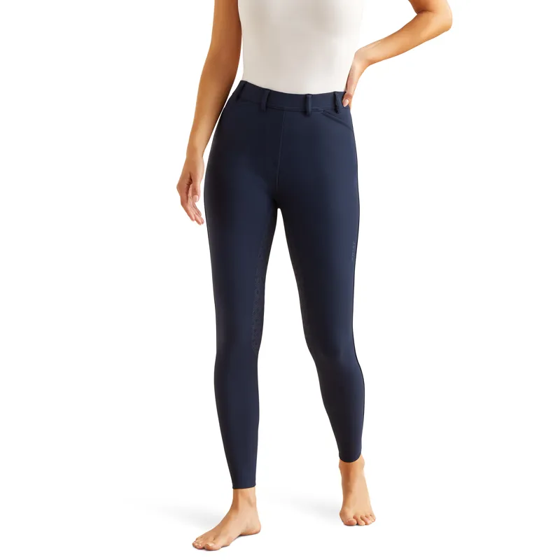 Ariat Ladies Tri Factor Pull On Full Seat Breeches Navy