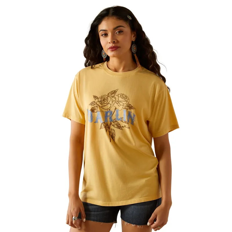 Ariat Ladies Darlin Rose T-Shirt Rattan