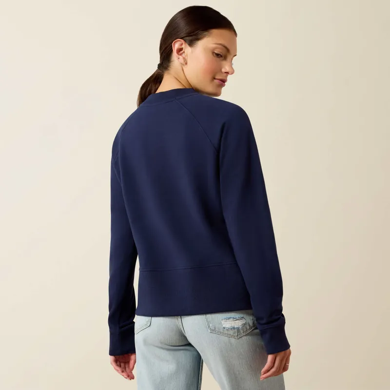 Ariat Ladies Martine Sweatshirt Navy-1