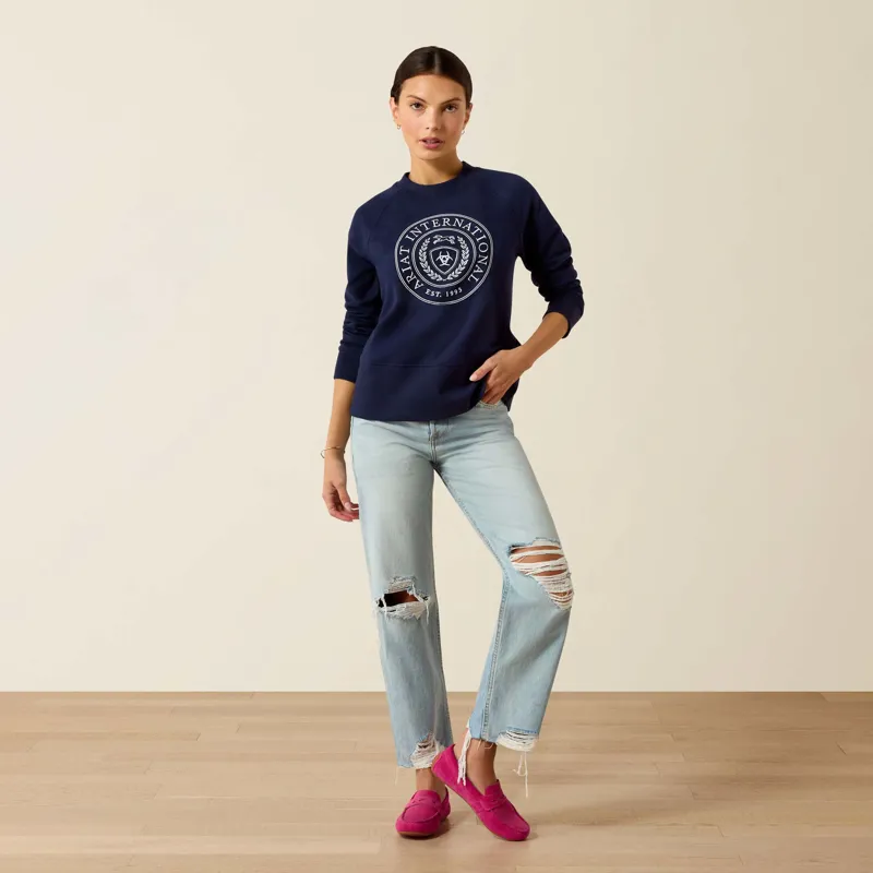 Ariat Ladies Martine Sweatshirt Navy-2