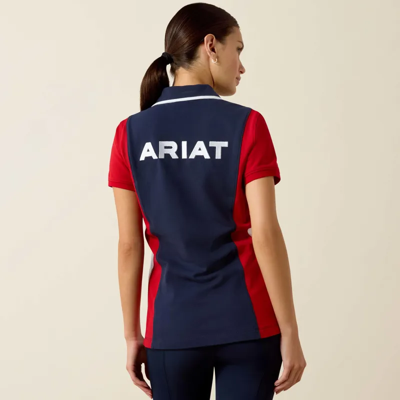 Ariat Ladies Taryn Polo Navy/Red-1